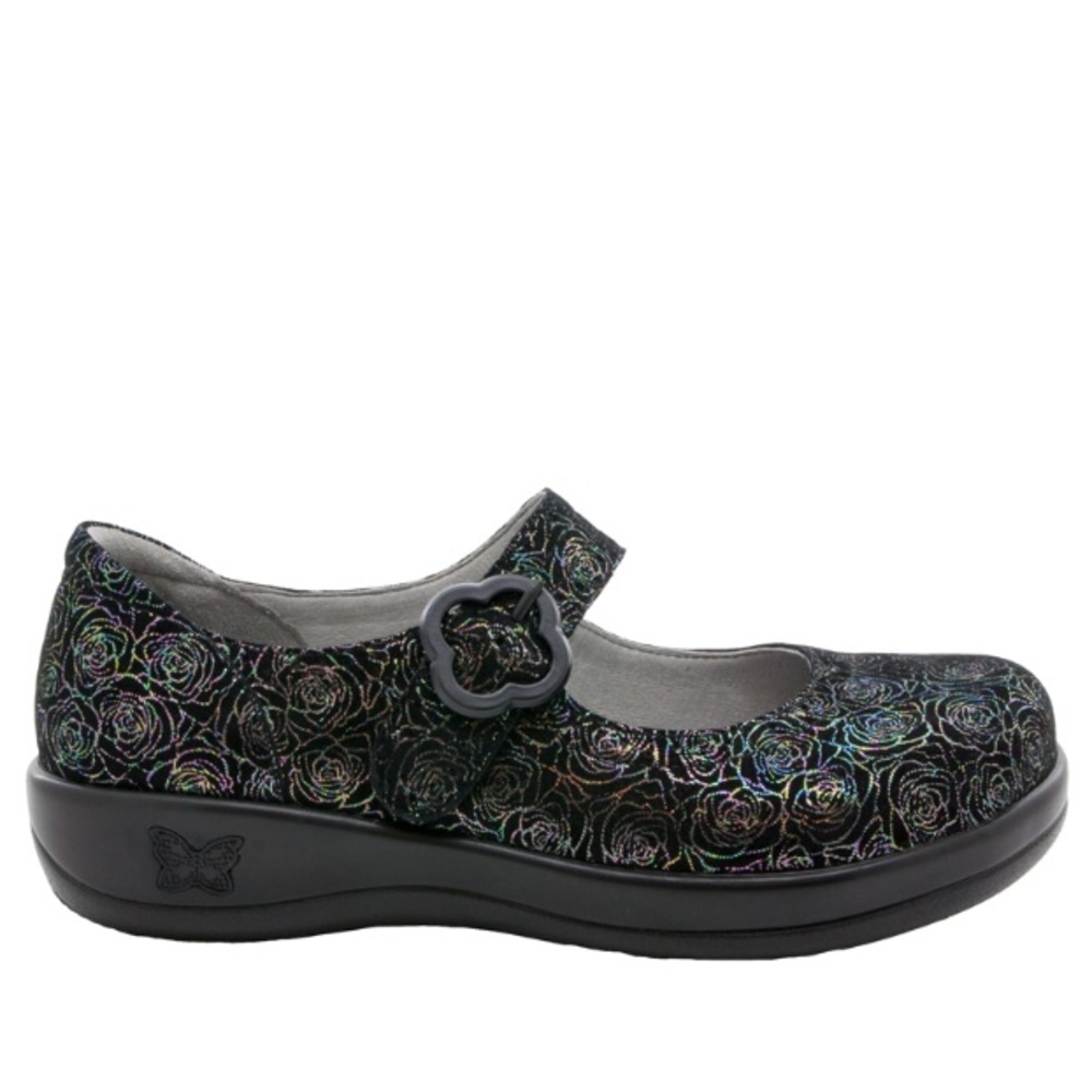 Alegria Kourtney Rosetta Leather Mary Jane Shoes